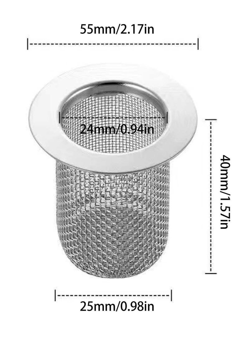 Oasisgalore 2 Pcs Sink Drain Strainer，Sewer Mesh Drain Filter for Bathroom & Kitchen Basins, Hair Waste Prevention  - Image 4