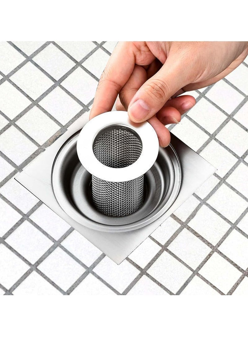 Oasisgalore 2 Pcs Sink Drain Strainer，Sewer Mesh Drain Filter for Bathroom & Kitchen Basins, Hair Waste Prevention  - Image 2