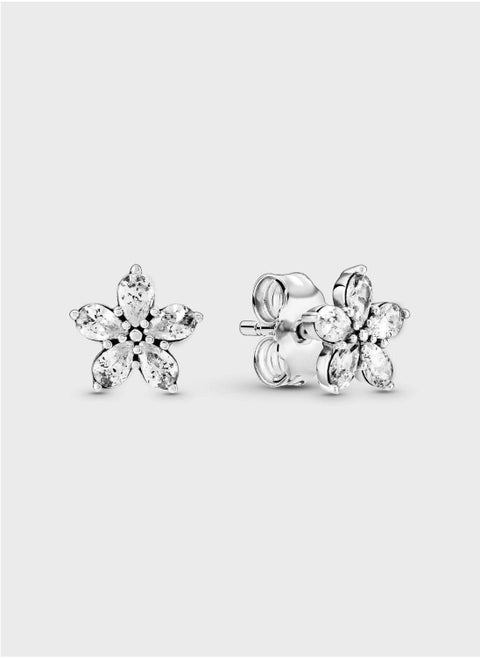 Sparkling Snowflake Stud Earrings