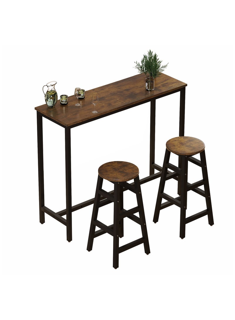 HXDream 3-Piece Dining Table Set,Kitchen Bar Table with 2 Dining Chairs,Suitable for kitchen, dining room, living room - Image 1