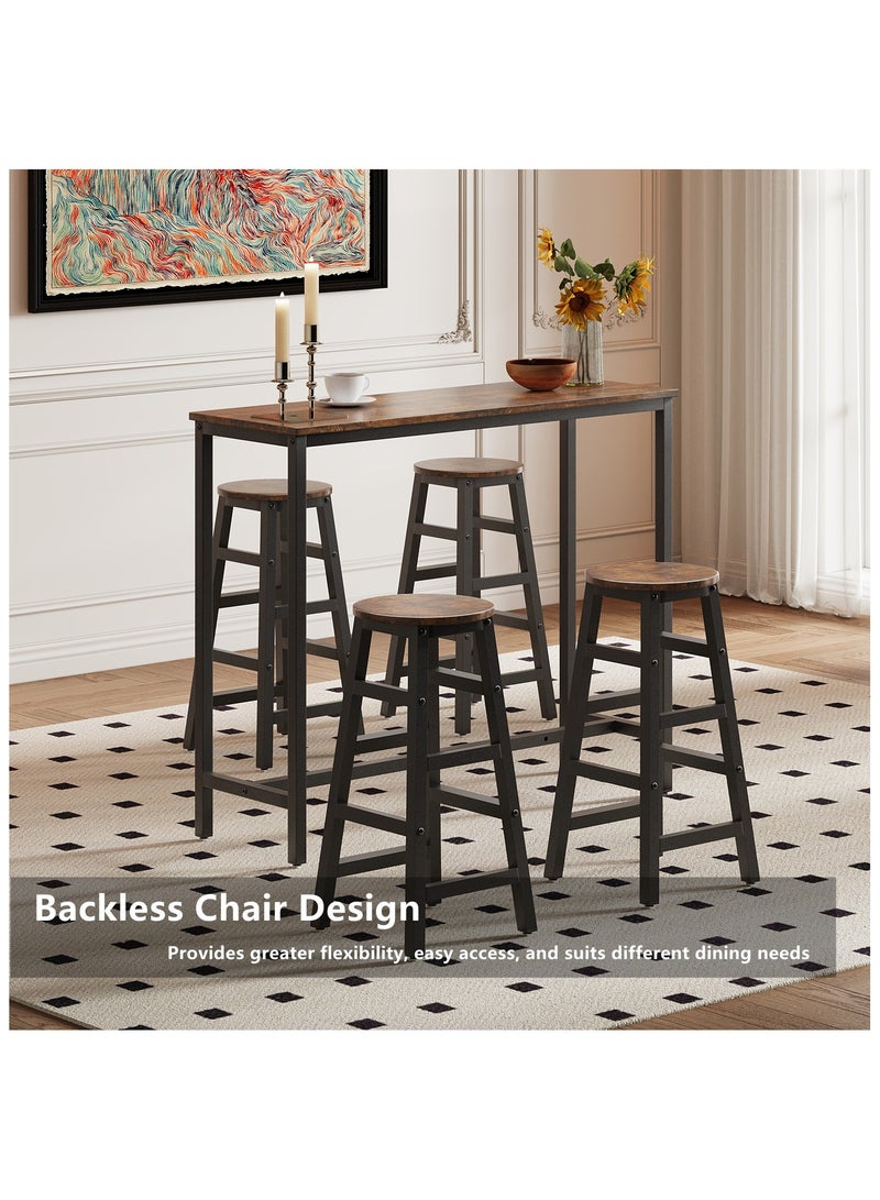 HXDream 3-Piece Dining Table Set,Kitchen Bar Table with 2 Dining Chairs,Suitable for kitchen, dining room, living room - Image 3