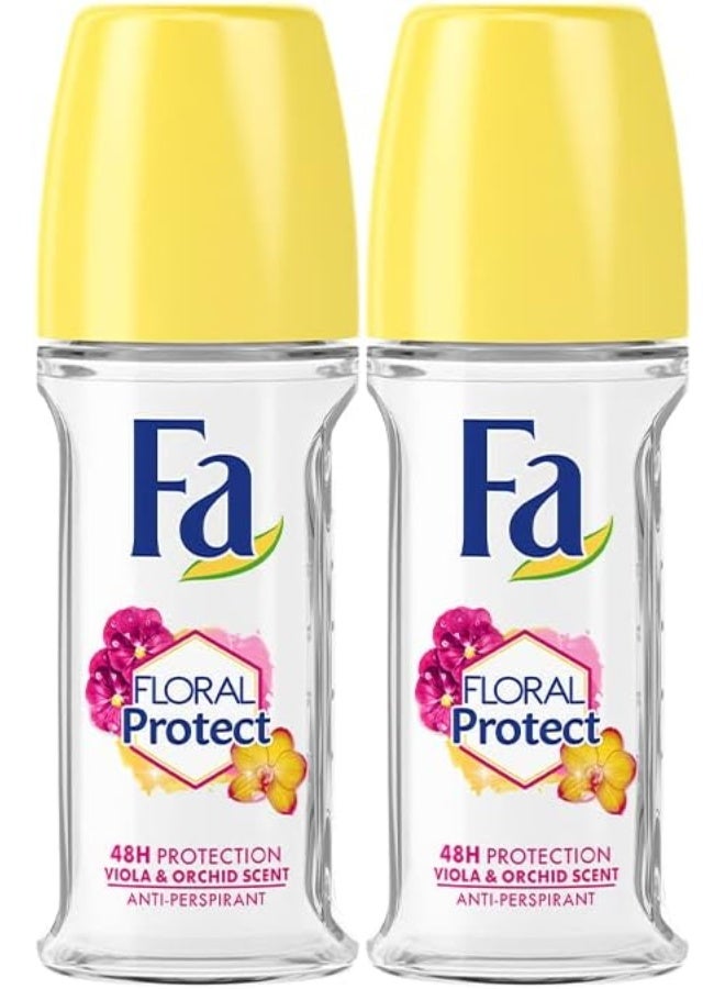 Fa فا رول أون أوركيد 50 مل، عبوة من 2