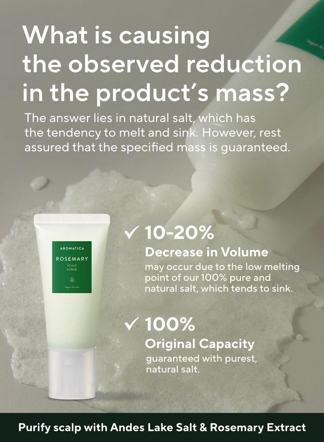 AROMATICA Rosemary Scalp Scrub (2 Packs) 5.82oz / 165g, Gift Set, Sulfate-Free, Silicone-Free, Vegan, Scalp Cleansing with Salt Granules, Invigorates and Exfoliates Scalp, Micro-Exfoliate - Image 4