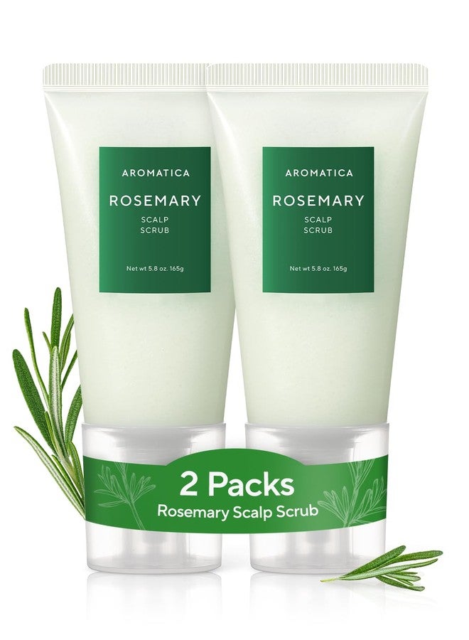AROMATICA Rosemary Scalp Scrub (2 Packs) 5.82oz / 165g, Gift Set, Sulfate-Free, Silicone-Free, Vegan, Scalp Cleansing with Salt Granules, Invigorates and Exfoliates Scalp, Micro-Exfoliate - Image 1