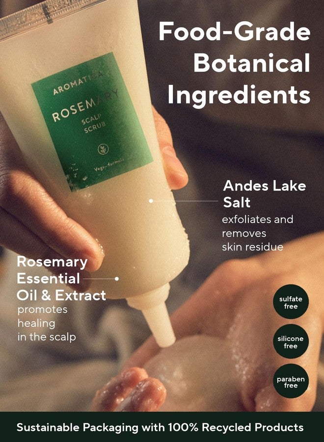 AROMATICA Rosemary Scalp Scrub (2 Packs) 5.82oz / 165g, Gift Set, Sulfate-Free, Silicone-Free, Vegan, Scalp Cleansing with Salt Granules, Invigorates and Exfoliates Scalp, Micro-Exfoliate - Image 5