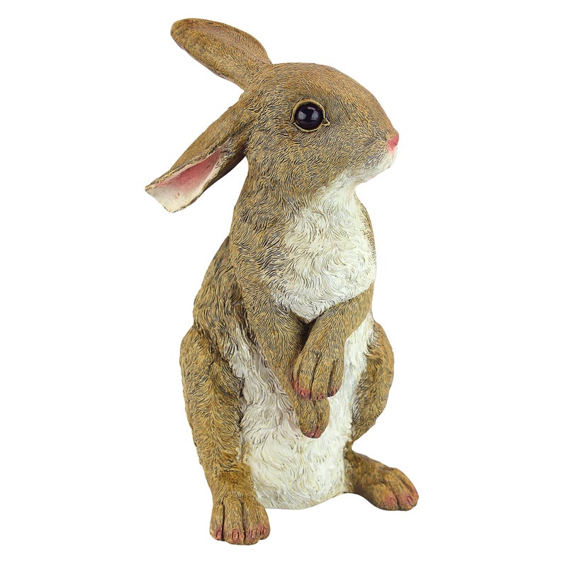 Design Toscano QM200681 Hopper the Bunny Standing Rabbit Indoor/Outdoor Garden Statue, 6 Inches Wide, 11 Inches Tall, Handcast Polyresin, Full Color Finish - Image 1