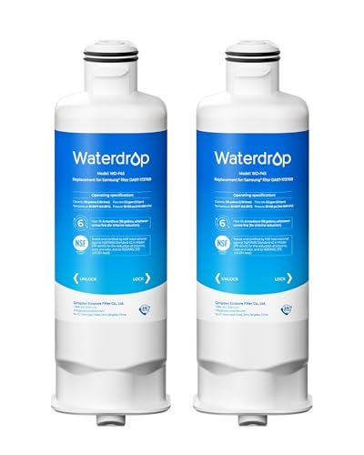 Waterdrop WDF45 Replacement for Samsung DA9717376B HAFQINEXP DA9708006C RF28R7201SR RF28R7351SG Refrigerator Water Filter 2 Filters - Image 1
