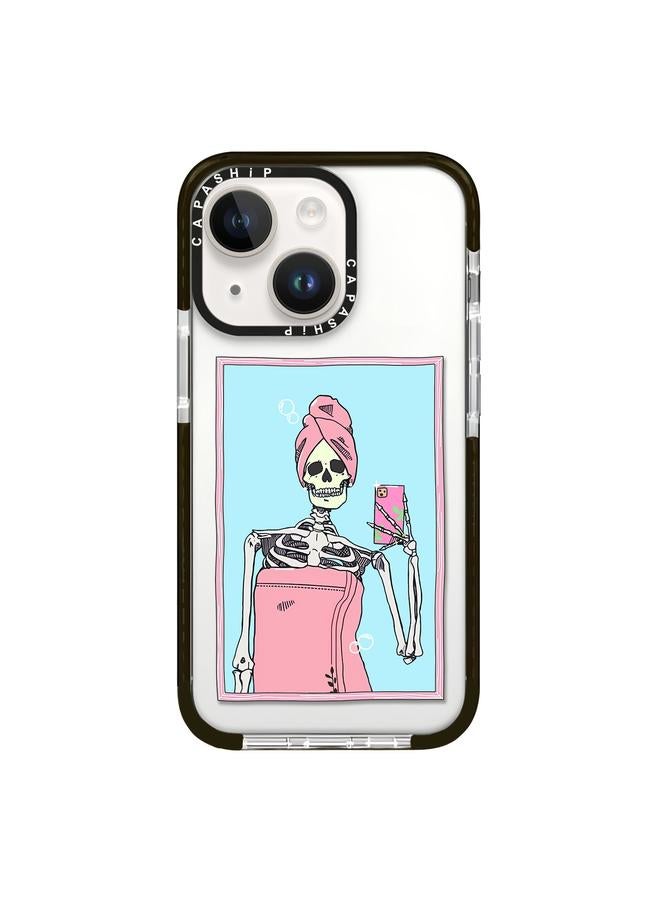 اس-توب جراب لهاتف iPhone 15 بنمط توضيحي بسيط وغطاء كامل للهاتف - Image 1