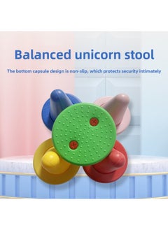 xozgdovg Training Equipment Kindergarten One-Corner Stool One-Corner Chair Children's Balance Chair One-Foot Stool-Color:Green  - Image 5