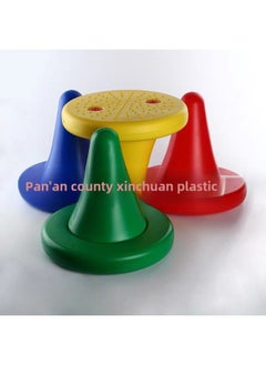 xozgdovg Training Equipment Kindergarten One-Corner Stool One-Corner Chair Children's Balance Chair One-Foot Stool-Color:Green  - Image 3