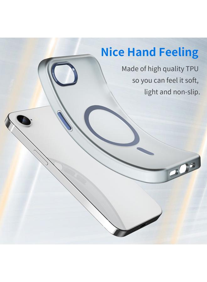 S-TOP Case For iPhone 16e MagSafe Frosted Translucent TPU + PC Full Coverage Phone Case - Image 3