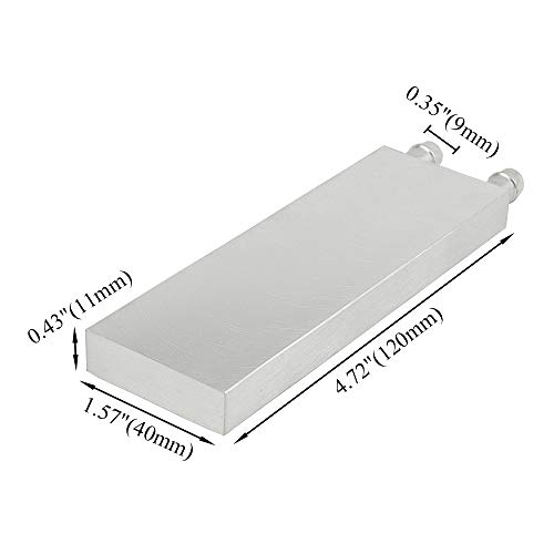 BXQINLENX Aluminum Water Cooling Block for CPU Graphics Radiator Heatsink 40x 120(White) - Image 2