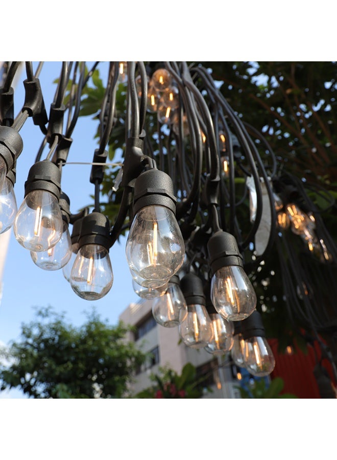 سريا لمبات ليد اضاءة  لمبة ديكور عطلة مقاوم للماء ضوء عيد الميلاد داخلي خارجي ضوء الكرة LED سلسلة أضواء 5 متر اصفر - Image 3