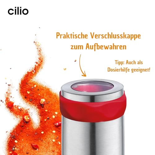 Cilio Premium Piccante Chili Chilli Mill Grinder Red, one size, silver - Image 4