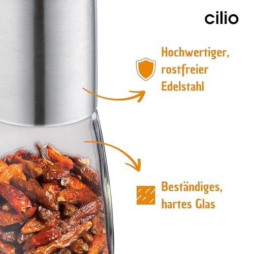 Cilio Premium Piccante Chili Chilli Mill Grinder Red, one size, silver - Image 3