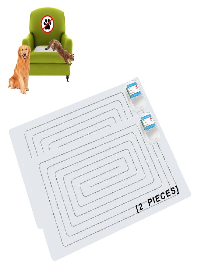 SEERWAY 2-Pieces Pet Shock Mat for Dogs & Cats - Keep Pets Off Couch, Bed, Kitchen Counter with 3 Training Modes, Waterproof & Adjustable Deterrent Mat - Image 1