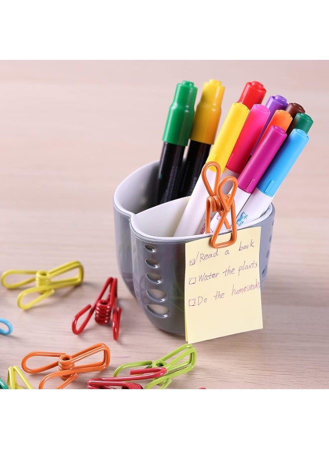 SUNSAR 12pcs Bag Clamps for Food Storage, Steel & PVC Coated Sealing Clamps, Multifunctional Nails, Clothespins, Paper Durable Freezer Kitchen Home Office, Snack Food Tongs(colored) - Image 5