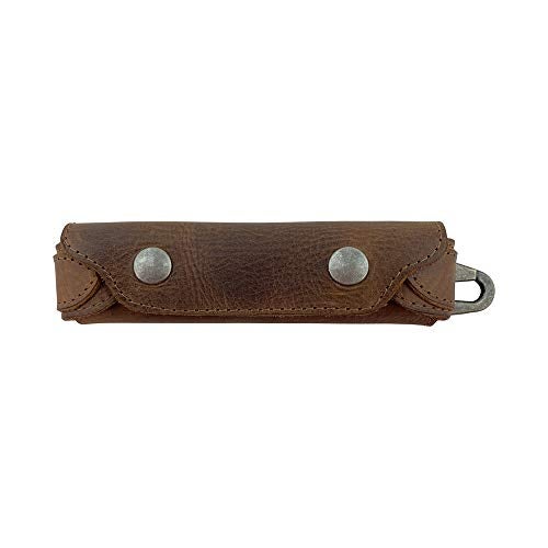 Hide & Drink, Harmonica Leather Case, Vintage Style, Instrument Protector, Musician Accessories, Handmade :: Bourbon Brown - Image 1