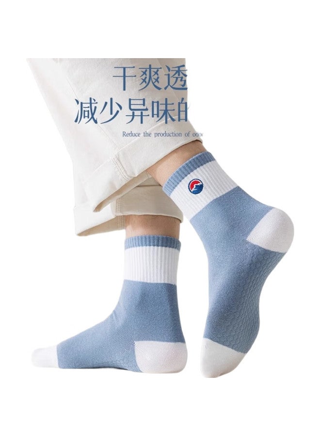 yimian Men'S Short Socks [100% Pure Cotton, Antibacterial, Odor-Resistant] Breathable Massage Foot Sole Socks For Spring, Autumn And Summer - Image 3