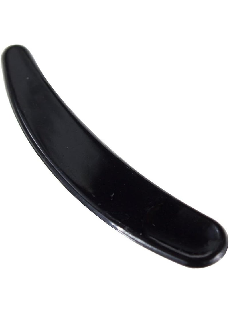 JUVITUS - JUVITUS 50 Pack of 2 Black Curved Boomerang Plastic Cosmetic Spatulas with a Plastic Jar Refillable Container - Image 1