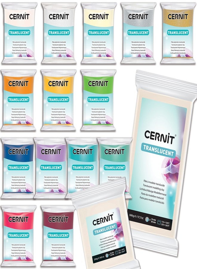 Cernit Polymer Clay - Translucent Series - 56 Grams Block - Made in Belgium (Glitter Silver) - Image 2