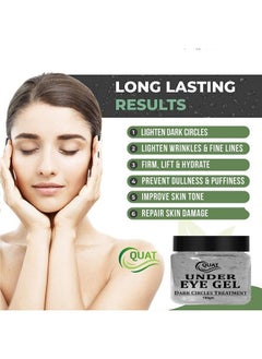 Quat Under Eye Gel For Dark Circles Tan Removal Women Men (100Gm)  - Image 3