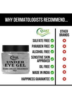 Quat Under Eye Gel For Dark Circles Tan Removal Women Men (100Gm)  - Image 4