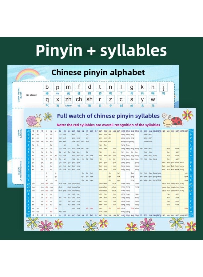 Generic 26 Chinese Pinyin Alphabet Wall Stickers First Grade Initial ...