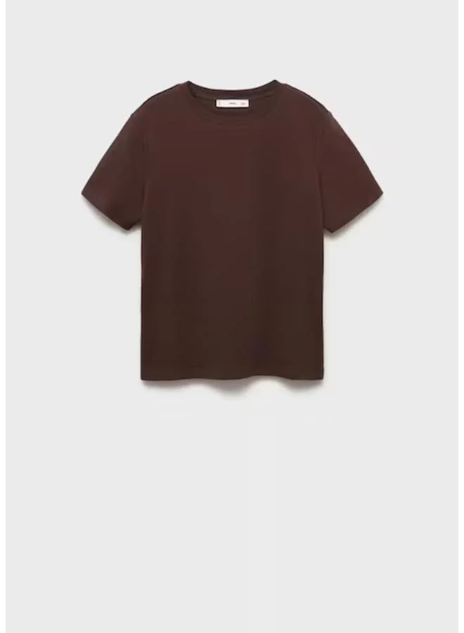 MANGO Short-Sleeved Cotton T-Shirt