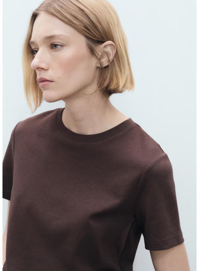 MANGO Short-Sleeved Cotton T-Shirt - Image 3