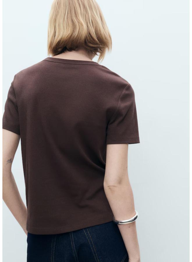 MANGO Short-Sleeved Cotton T-Shirt - Image 2