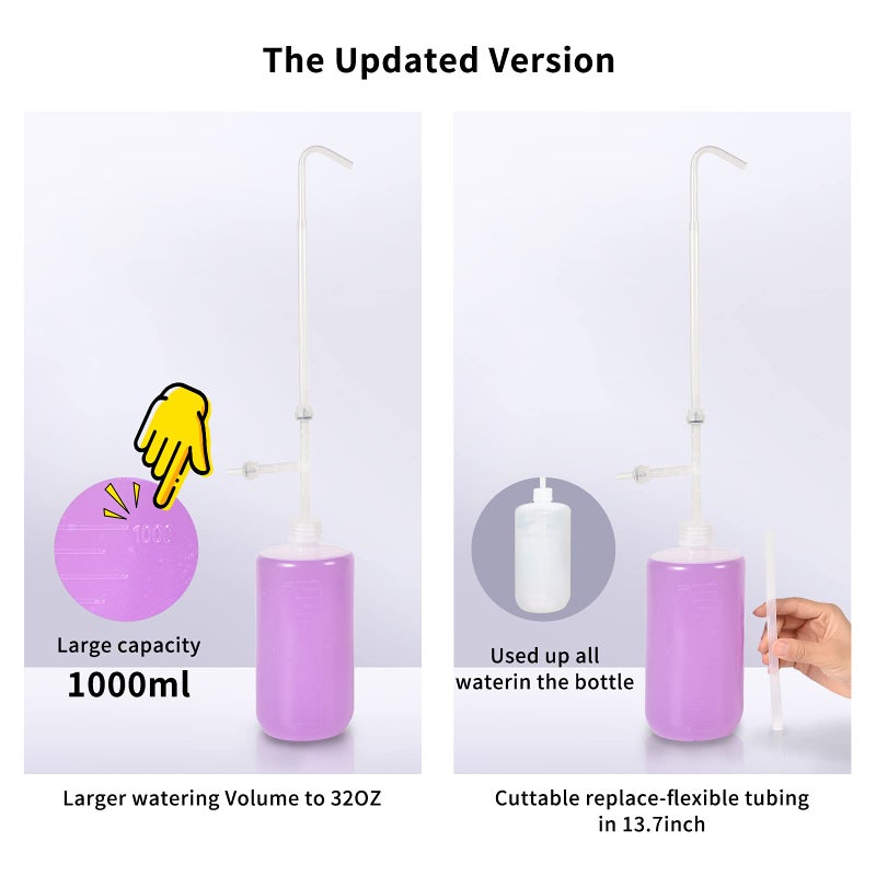 BKSAI Plant Water Bottle for Hanging Plant 33oz with Long Spout Can Watering Bottle Squeeze for Succulents Bonsai House Plants Potted Flowers Shrubs | Indoor or Outdoor - Image 4