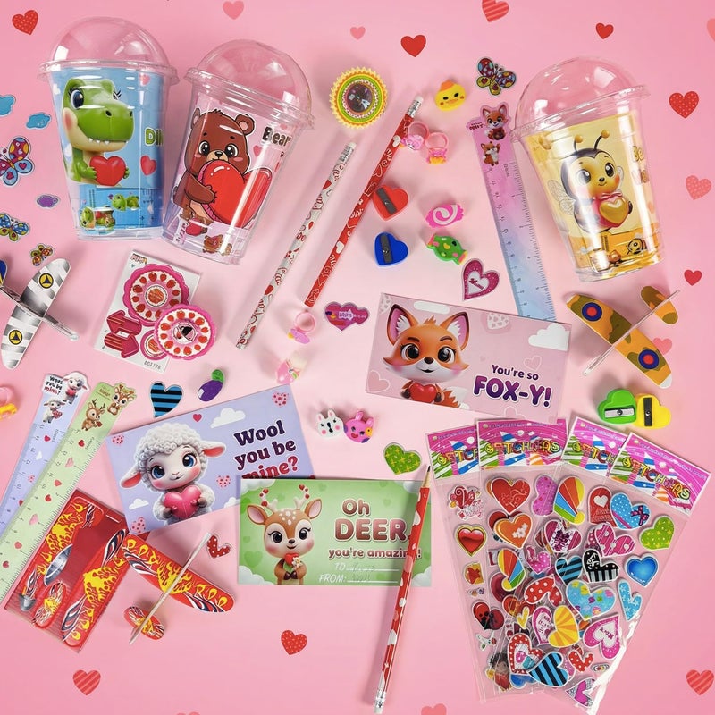 SQZUWIT Valentines Day Gifts for Kids, 24 Pack Valentine Classroom Party Favors with Cards School Class Bulk Prize for Boys Girls Toddlers Friends Exchange Gift - Image 2