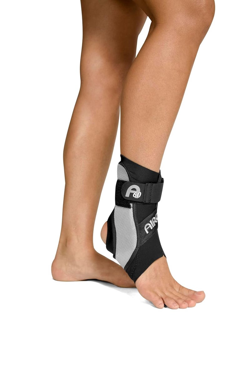AIRCAST A60 Ankle Support Brace Ankle Sprain Chronic Instability Stabilising Sports Support for Protection and Prevention Size Medium Right Black - Image 1