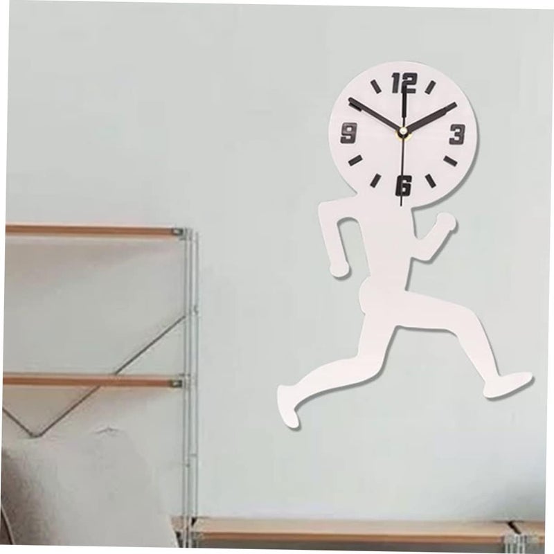 klarako 1pc Clock Battery Wall Creative Without White Room Acrylic Hanging Living Office Unique Home for - Image 1