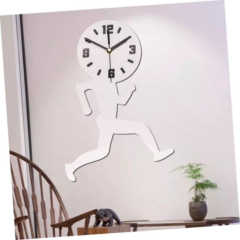 klarako 1pc Clock Battery Wall Creative Without White Room Acrylic Hanging Living Office Unique Home for - Image 2