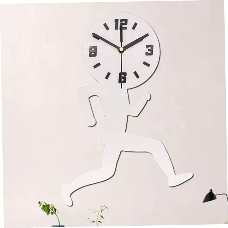 klarako 1pc Clock Battery Wall Creative Without White Room Acrylic Hanging Living Office Unique Home for - Image 3