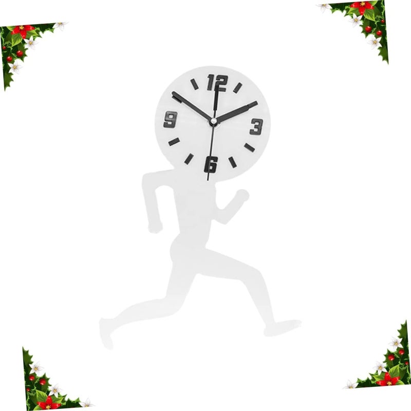 klarako 1pc Clock Battery Wall Creative Without White Room Acrylic Hanging Living Office Unique Home for - Image 4