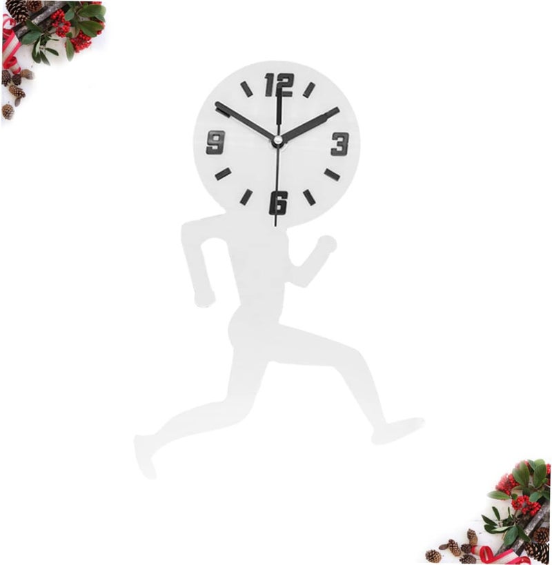 klarako 1pc Clock Battery Wall Creative Without White Room Acrylic Hanging Living Office Unique Home for - Image 5