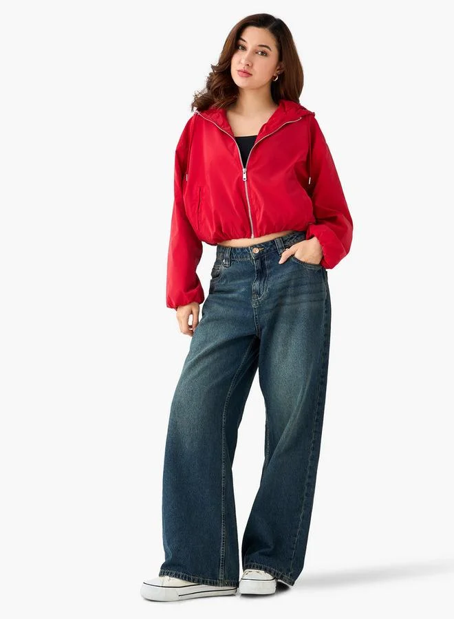 لي كوبر Lee Cooper Cropped Veronica Jacket with Hood