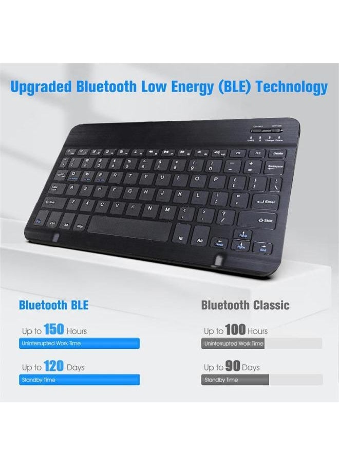 Generic X200 For A8 Samsung S6lite Tablet P610 Leather Case P615 Bluetooth Keyboard A7 Protective Case S7 Pen Slot S8-Color:Golden Skin Feeling + White Bluetooth Keyboard-Product Type:Samsung Tab A7 10.4 2020t500 T505 T507 Universal  - Image 3