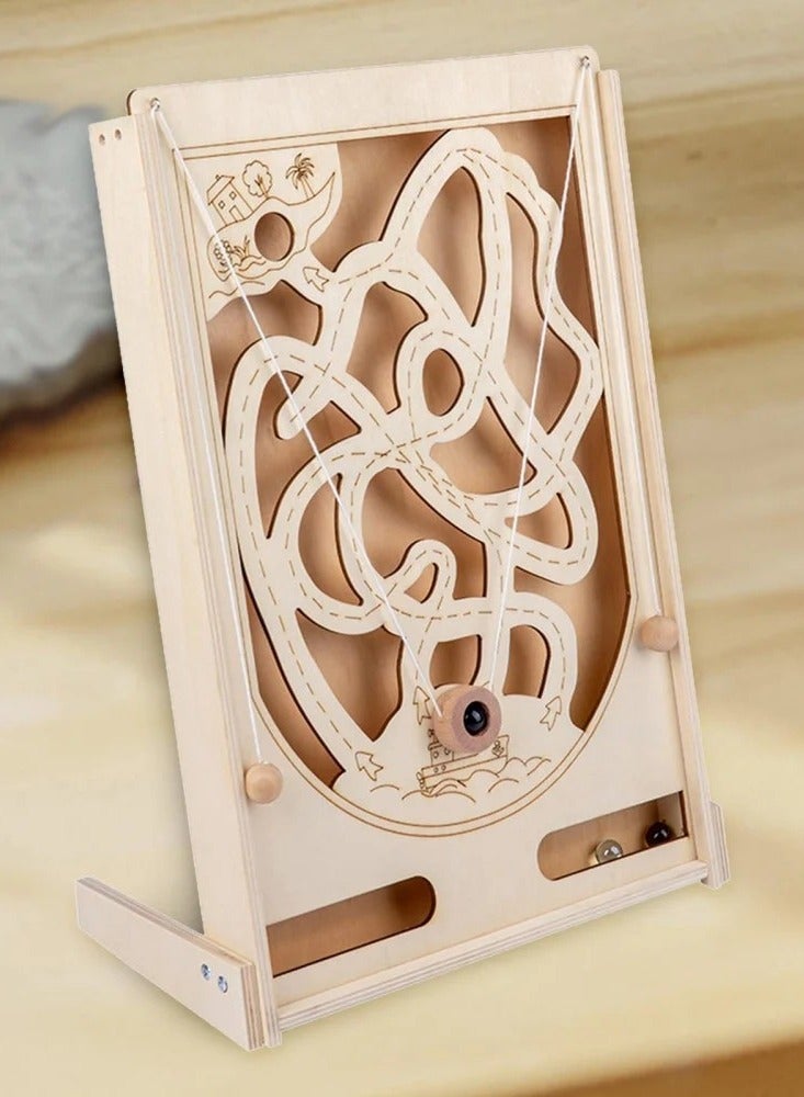 3D Wooden Montessori Maze – Kids Balance and Focus Game - Image 2