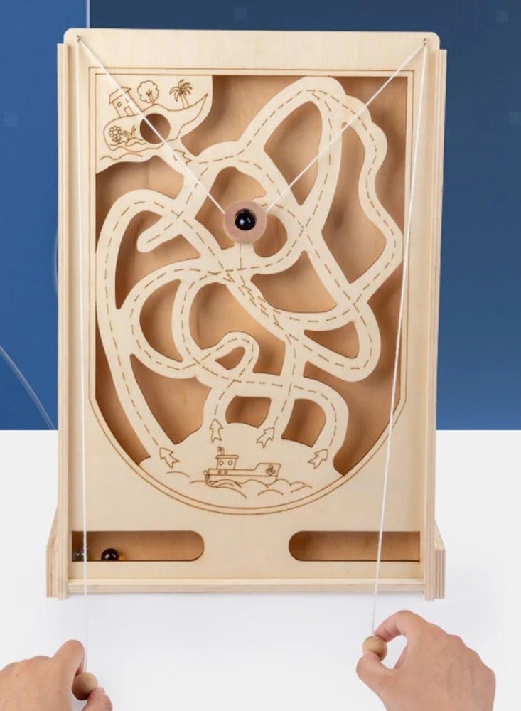 3D Wooden Montessori Maze – Kids Balance and Focus Game - Image 1