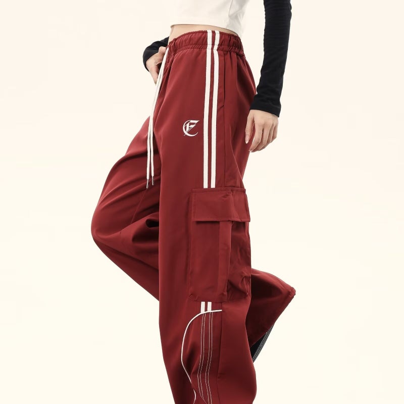 American Sports Hip-Hop Loose Straight Wide Leg Paratroopers Hip-Hop Multi-Pocket Overalls Trendy Casual for Boys and Girls - Image 4