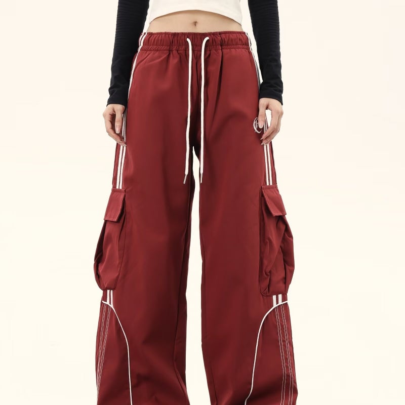 American Sports Hip-Hop Loose Straight Wide Leg Paratroopers Hip-Hop Multi-Pocket Overalls Trendy Casual for Boys and Girls - Image 5