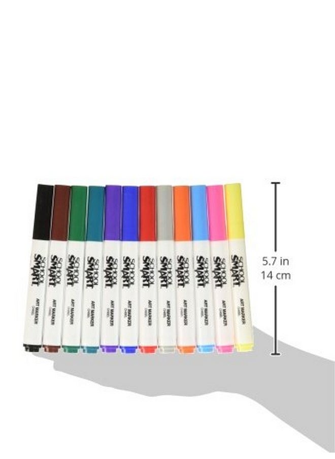 Chisel Tip Watercolor Markers Set Of 12 Assorted Colors