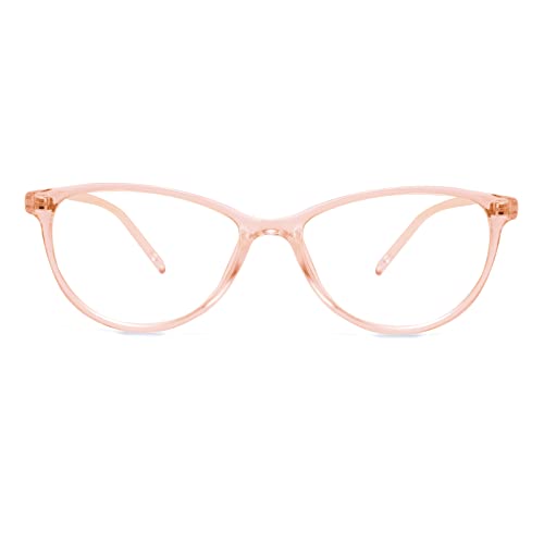 Peter Jones Small Pink Transparent Cateye Blue Light Blocking Computer Glasses for Kids/Girls/Women (AG2476PK) - Image 3