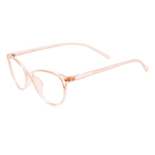 Peter Jones Small Pink Transparent Cateye Blue Light Blocking Computer Glasses for Kids/Girls/Women (AG2476PK) - Image 2