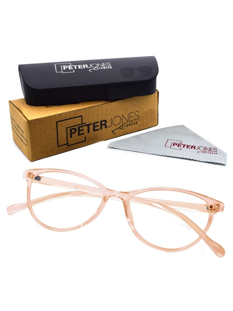 Peter Jones Small Pink Transparent Cateye Blue Light Blocking Computer Glasses for Kids/Girls/Women (AG2476PK) - Image 4