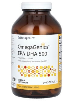 Metagenics OmegaGenics EPA-DHA 500 Natural Lemon 240 Softgels 